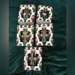 Set of 5 Dezine acrylic nutcracker Christmas tumblers new in box